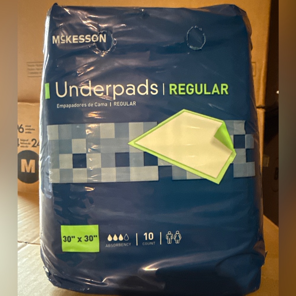 3 Packs of McKesson Underpads Regular Size